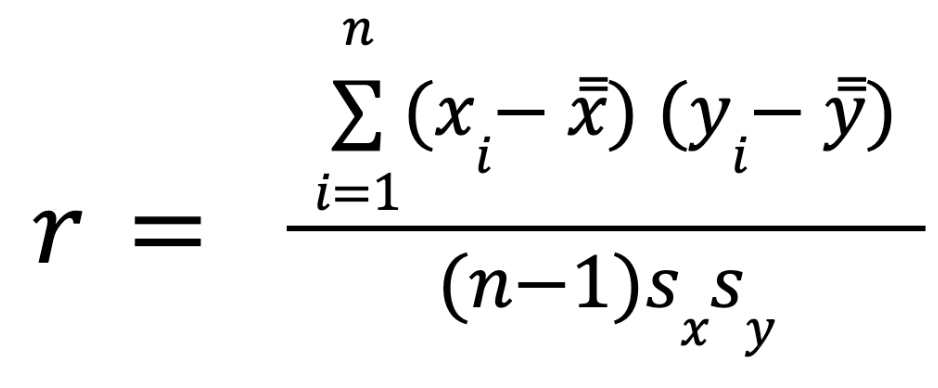 correlation calculation formula