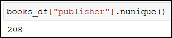 dataframe nunique