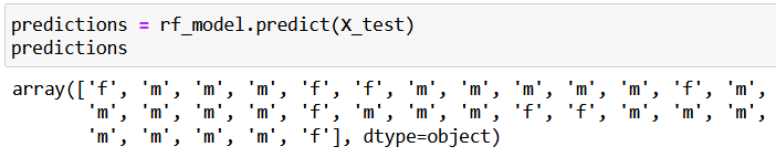 random forest python prediction