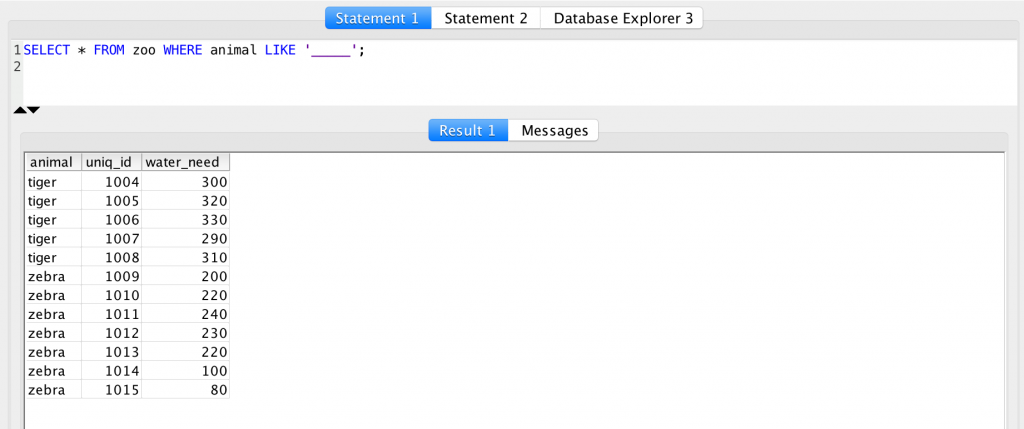 SQL WHERE clause - LIKE 5 chars
