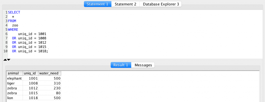 SQL WHERE clause - multiple OR